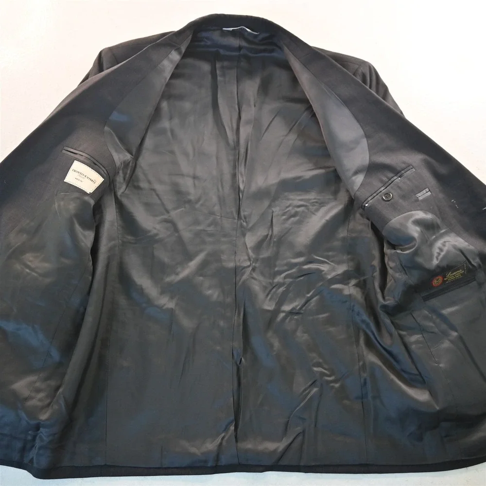 Pronto Uomo‎ 42L 36x32 Gray 100% Wool Italy Made Mens Jacket Pants Suit